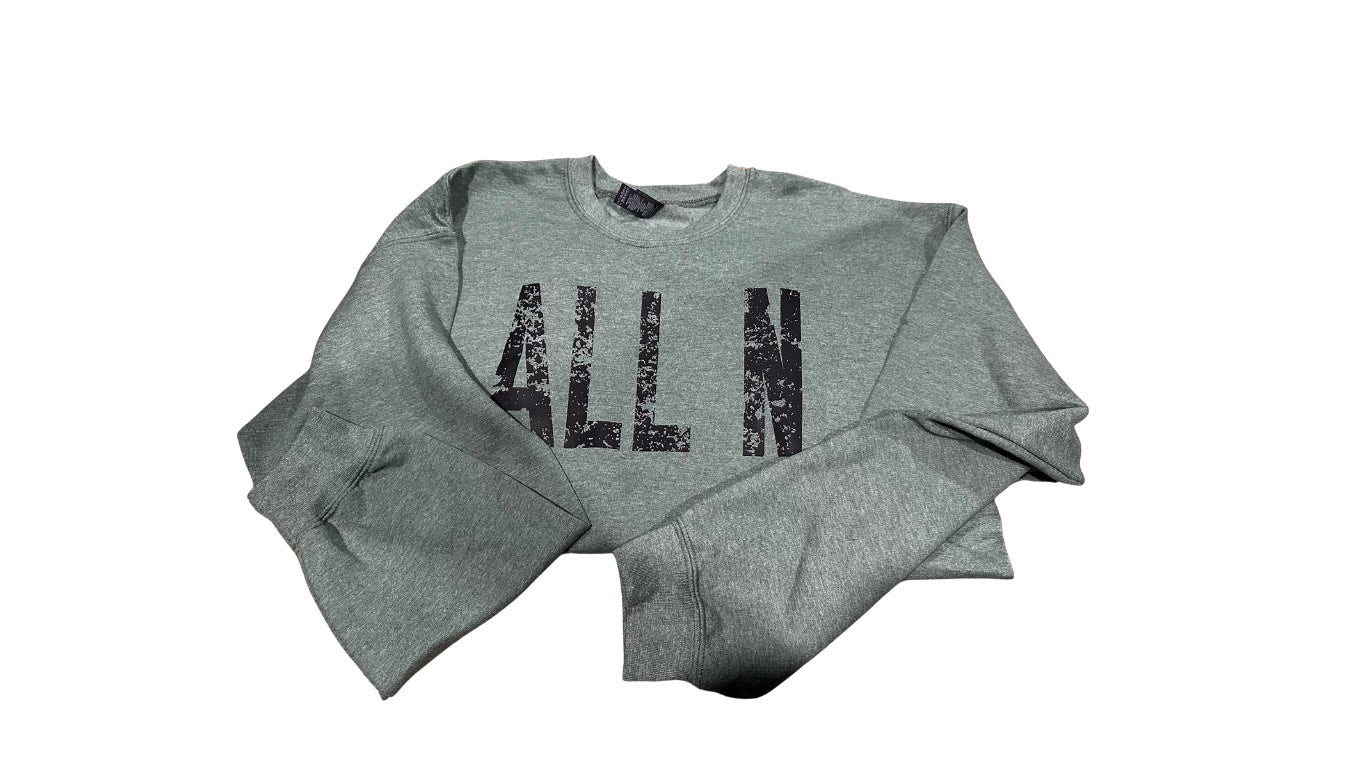 Black ALL N Distressed Sweatshirt