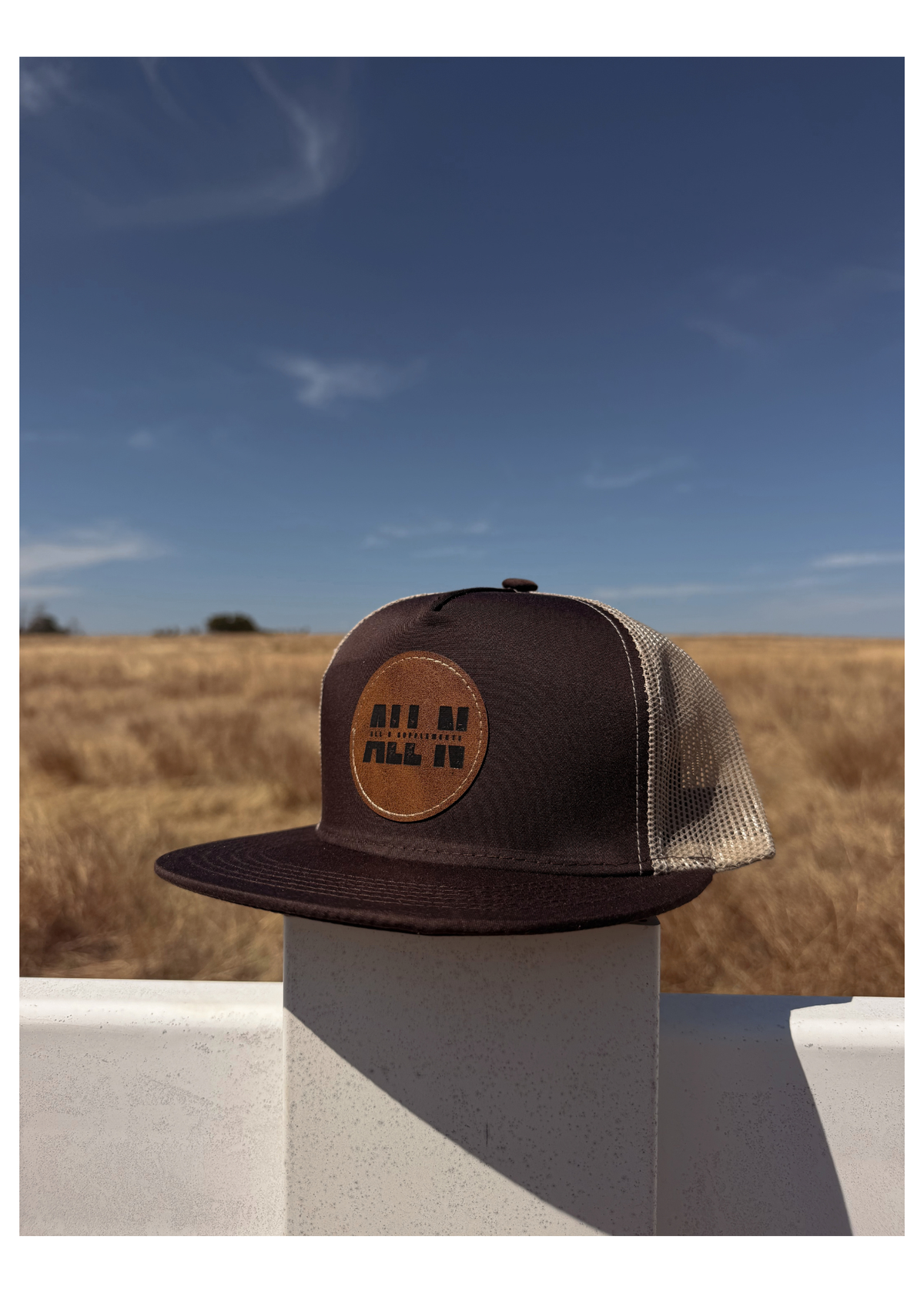 Chocolate Flat Bill All N Patch Hat
