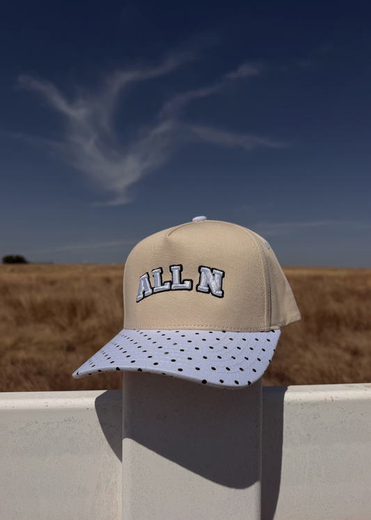 Polka Dot All N Varsity Puff Lettering